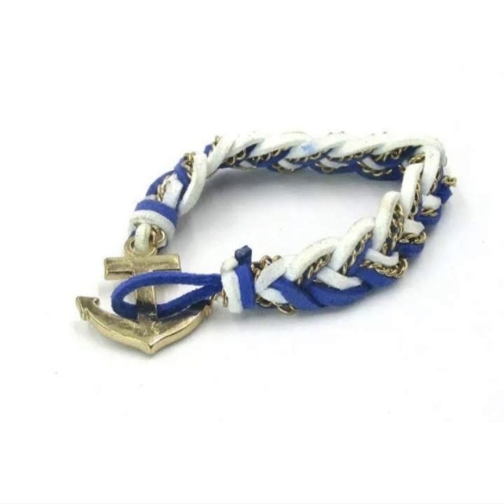 New Nautical Gold Metal Anchor Bracelet.